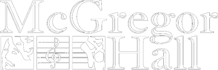 McGregor McMillan logo, text over musical staff.