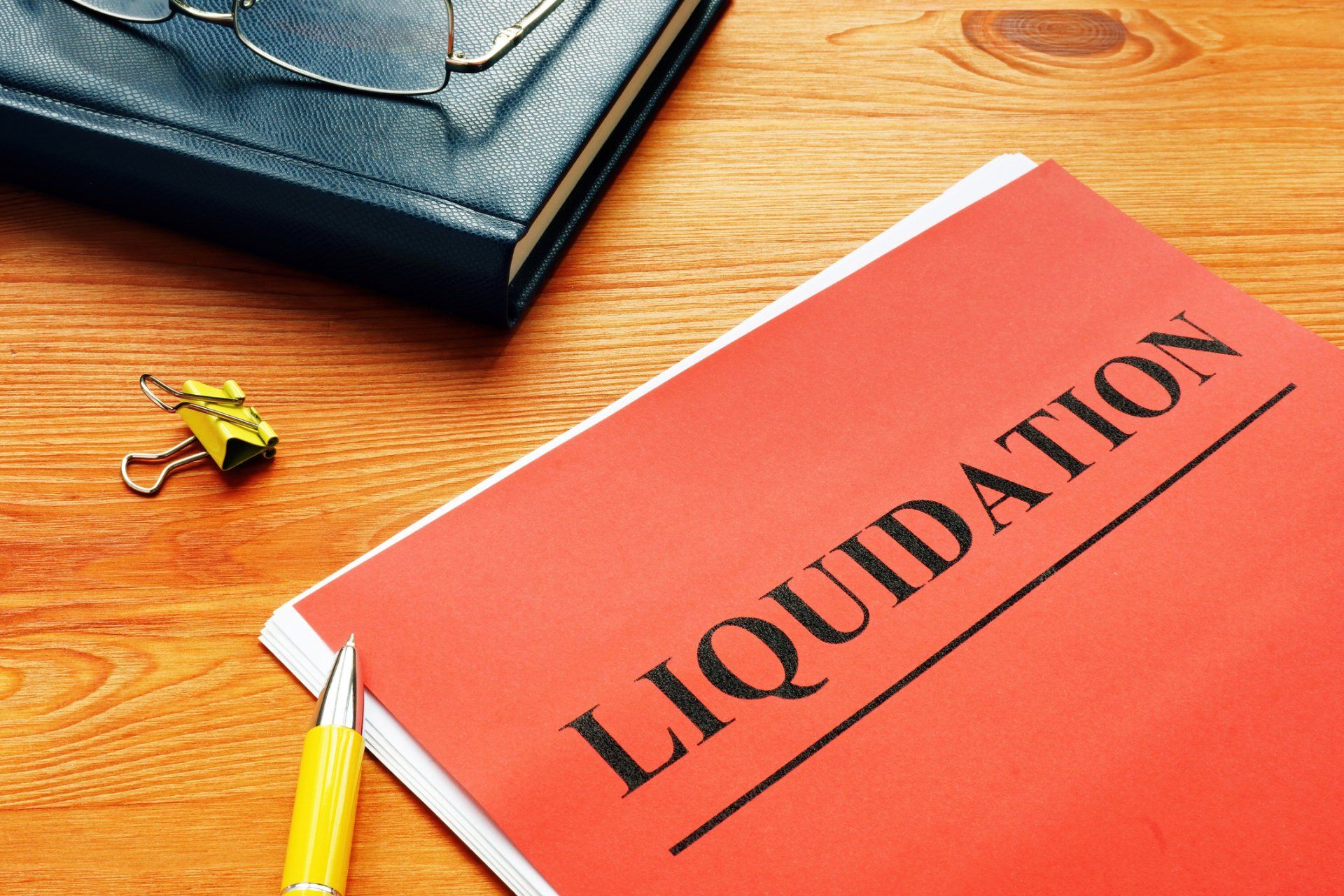 A red paper has a text liquidation | Melbourne, VIC | Menzies Advisory