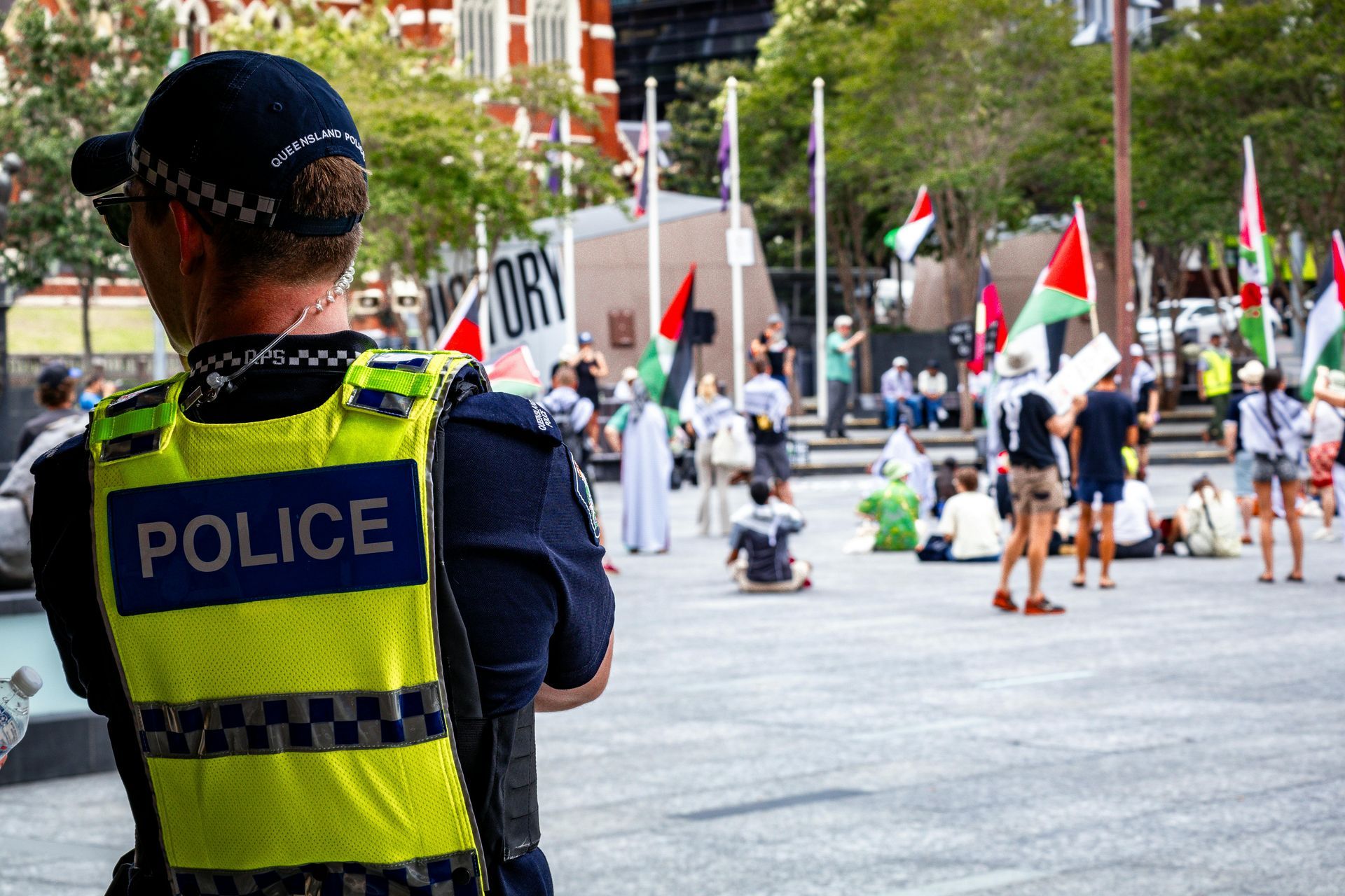 Police monitoring a protest — Cairns Criminal Lawyers In Cairns City, QLD
