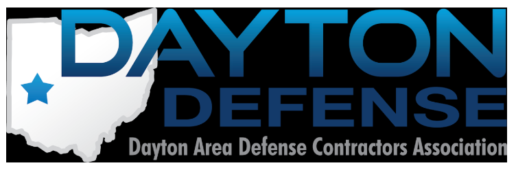 Dayton Defense logo with blue text and Ohio outline, reading “Dayton Area Defense Contractors Association”