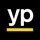 White lowercase “yp” on a black background with a short yellow line underneath.