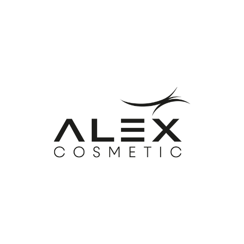Alex Kosmetik-Logo auf weißem Hintergrund