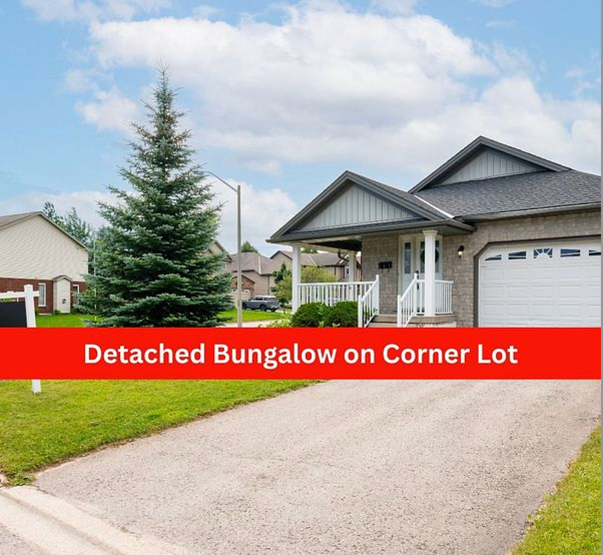 A house for sale with a mailbox in front of it.