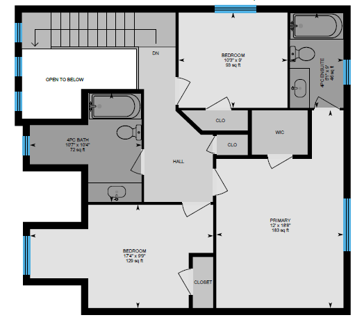 A black and white floor plan of a house