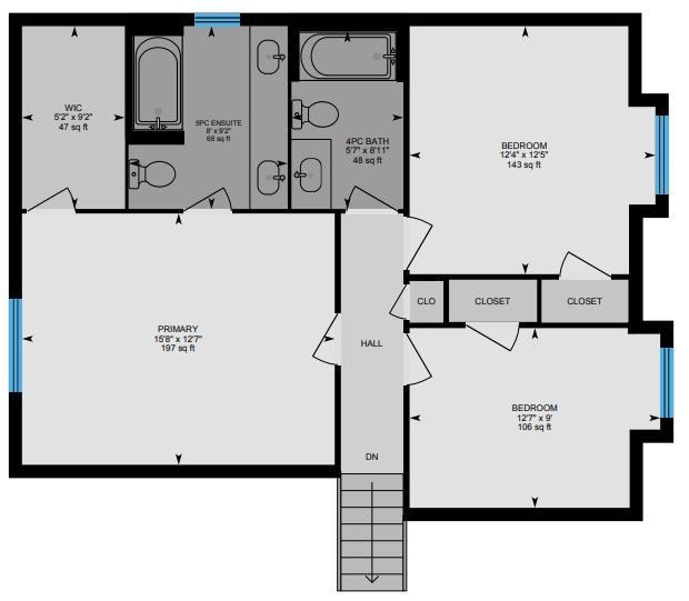 A black and white floor plan of a house