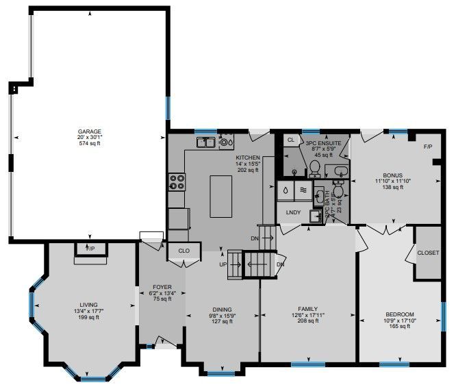 A black and white floor plan of a house
