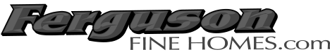 A black and white logo for ferguson fine homes