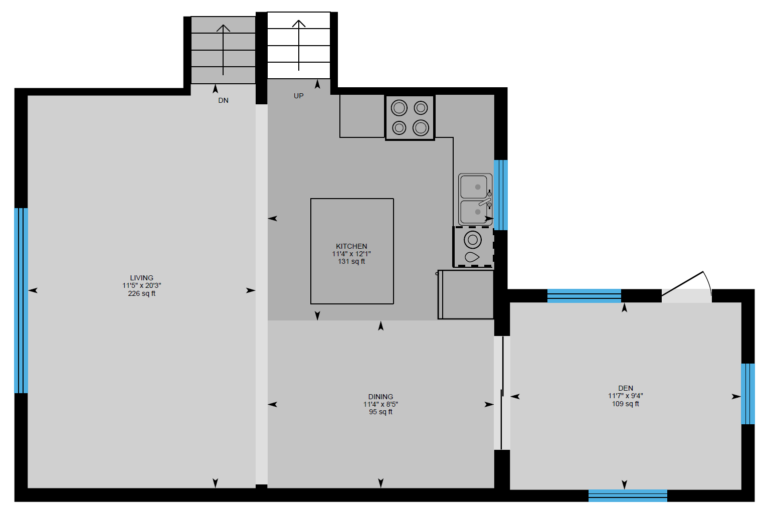 A black and white floor plan of a house