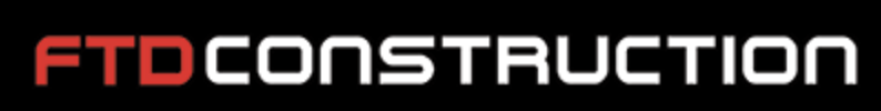 Ftd construction is written in red and white on a black background