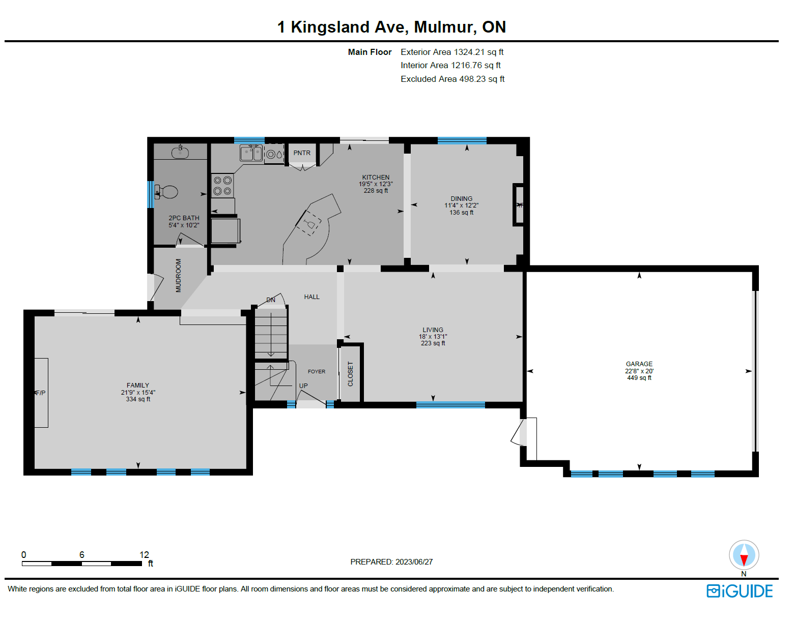 A floor plan of a house on 1 kingsland ave.