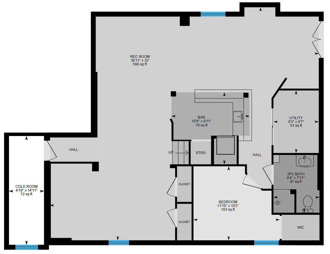 A black and white floor plan of a house