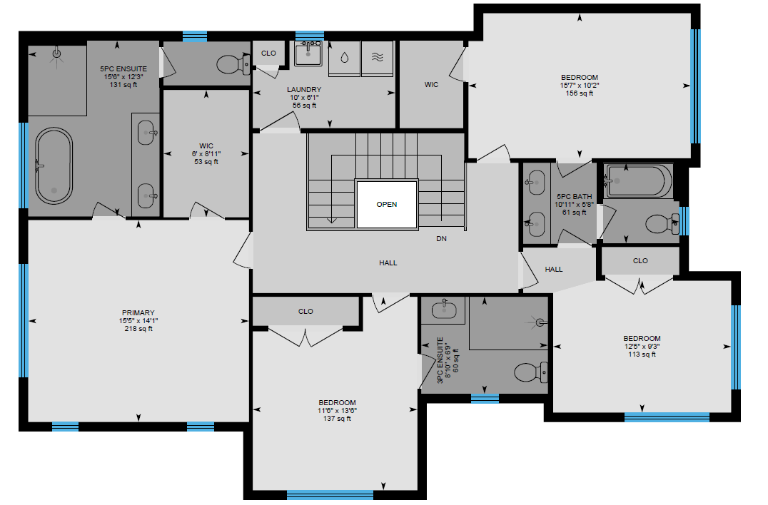 A black and white floor plan of a house