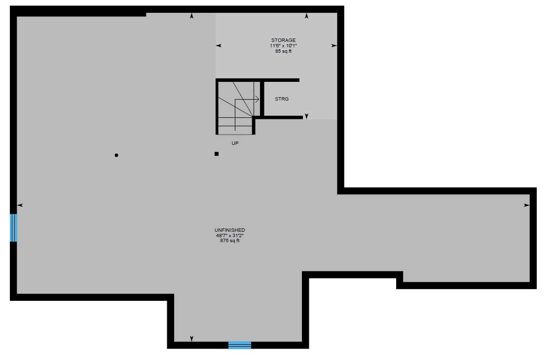 A black and white floor plan of a building