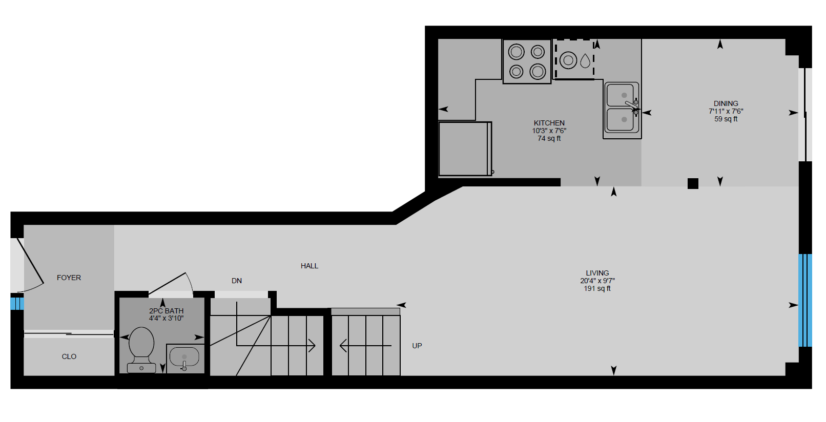 A black and white floor plan of a house