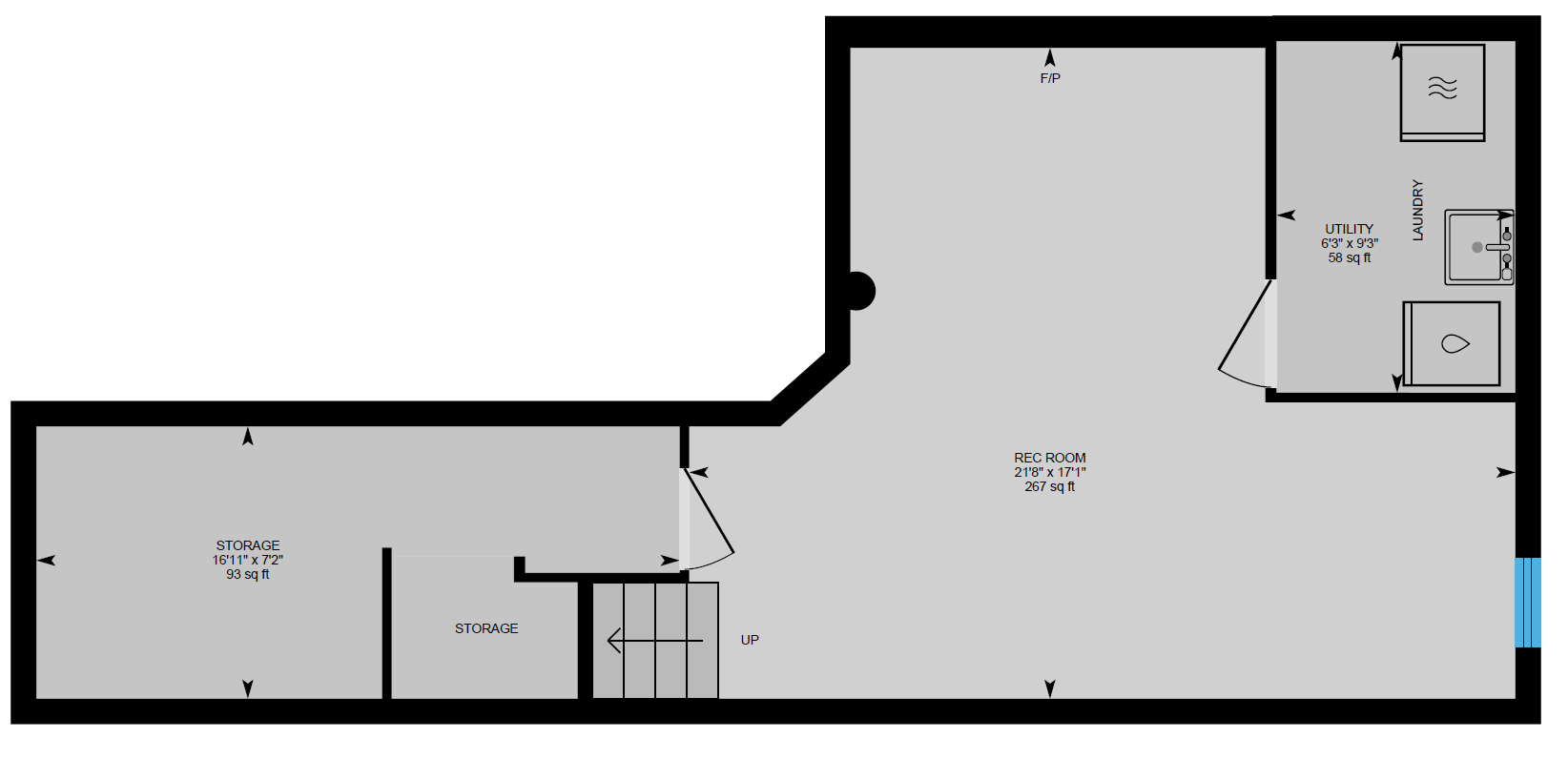 A black and white floor plan of a house
