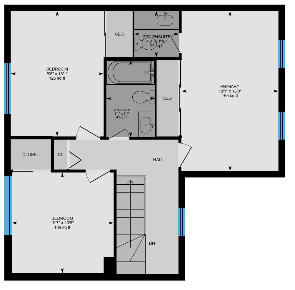 A black and white floor plan of a house