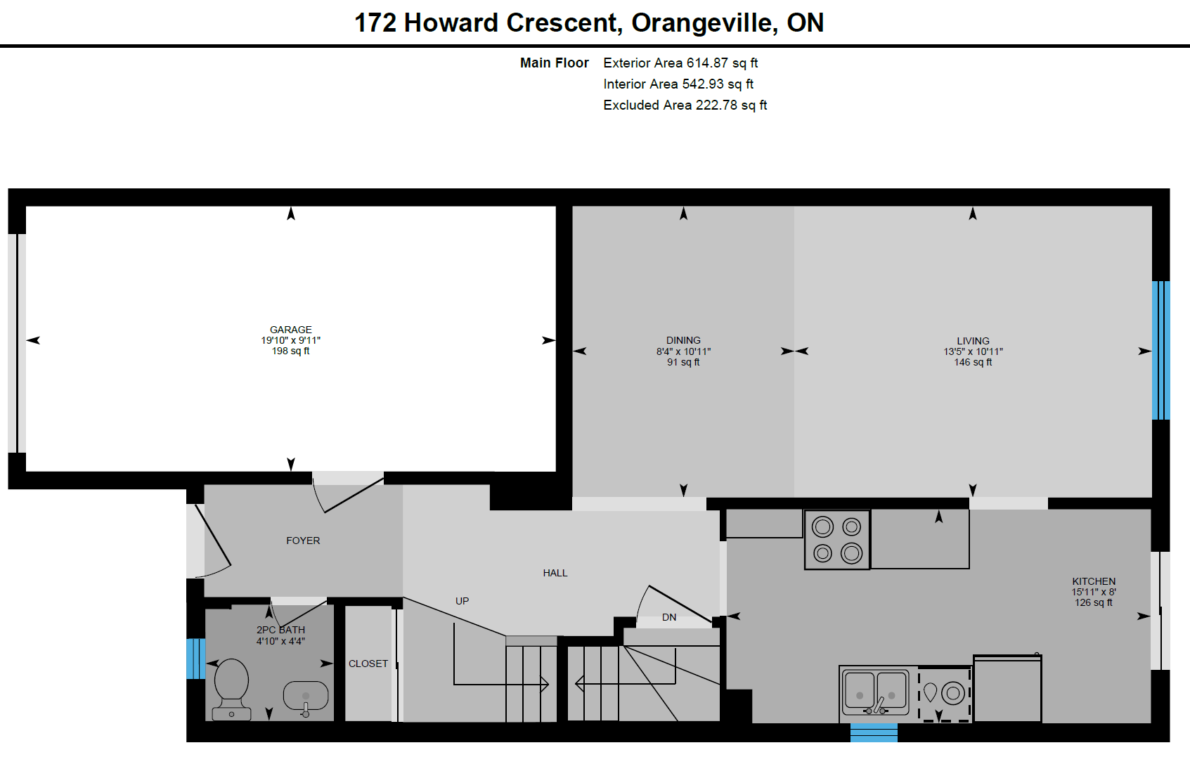 A floor plan of a house in howard crescent