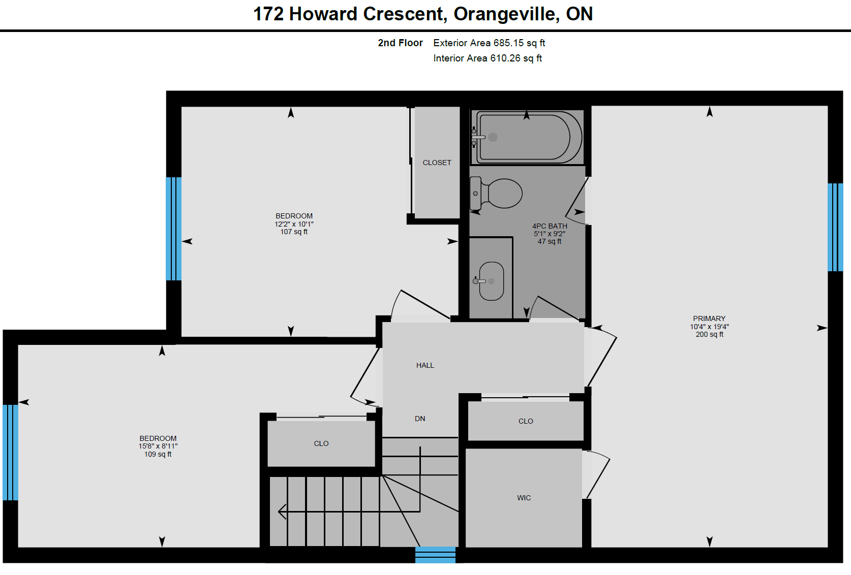 A floor plan of a house in howard crescent