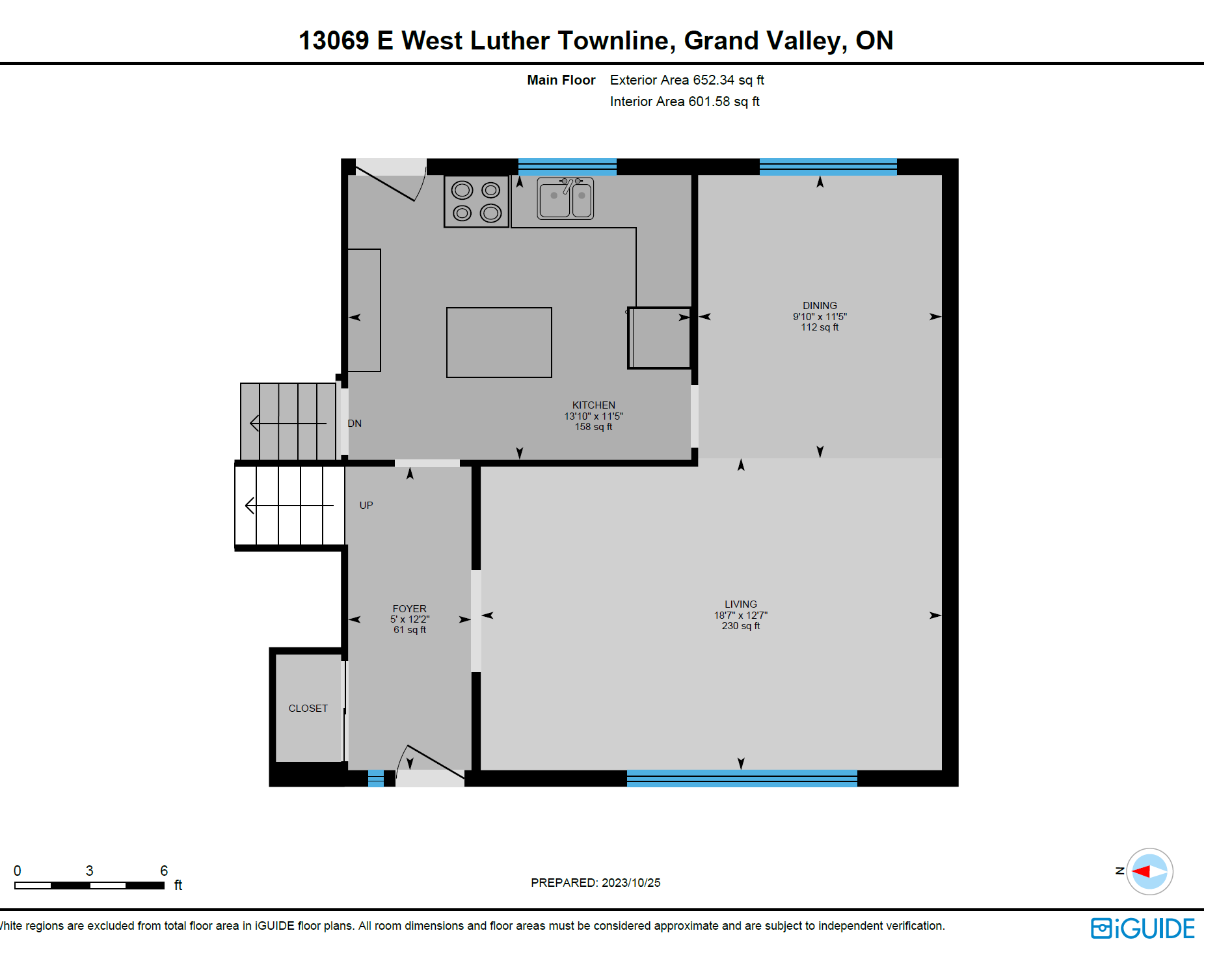 A floor plan of a house in grand valley ontario