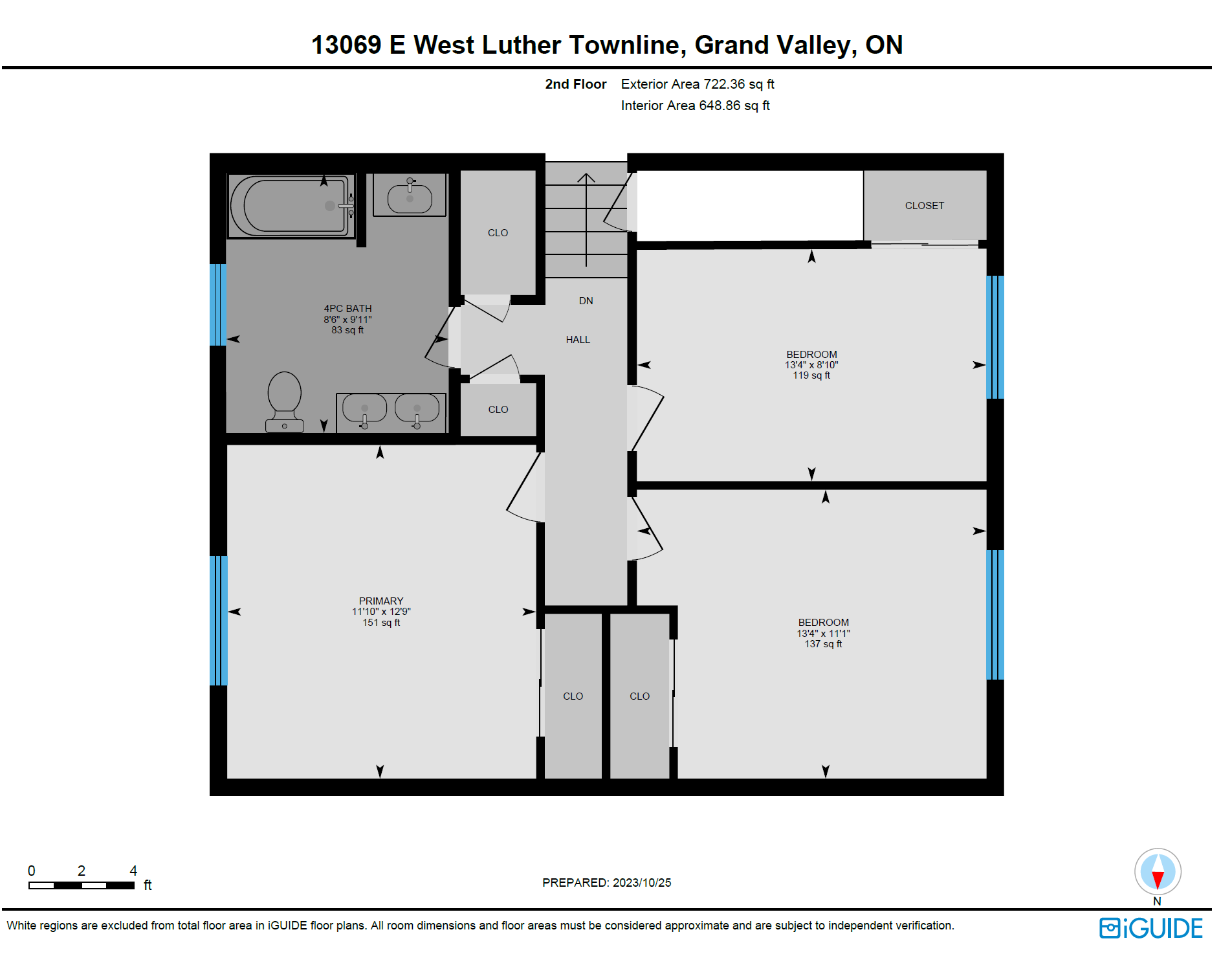 A floor plan of a house in grand valley