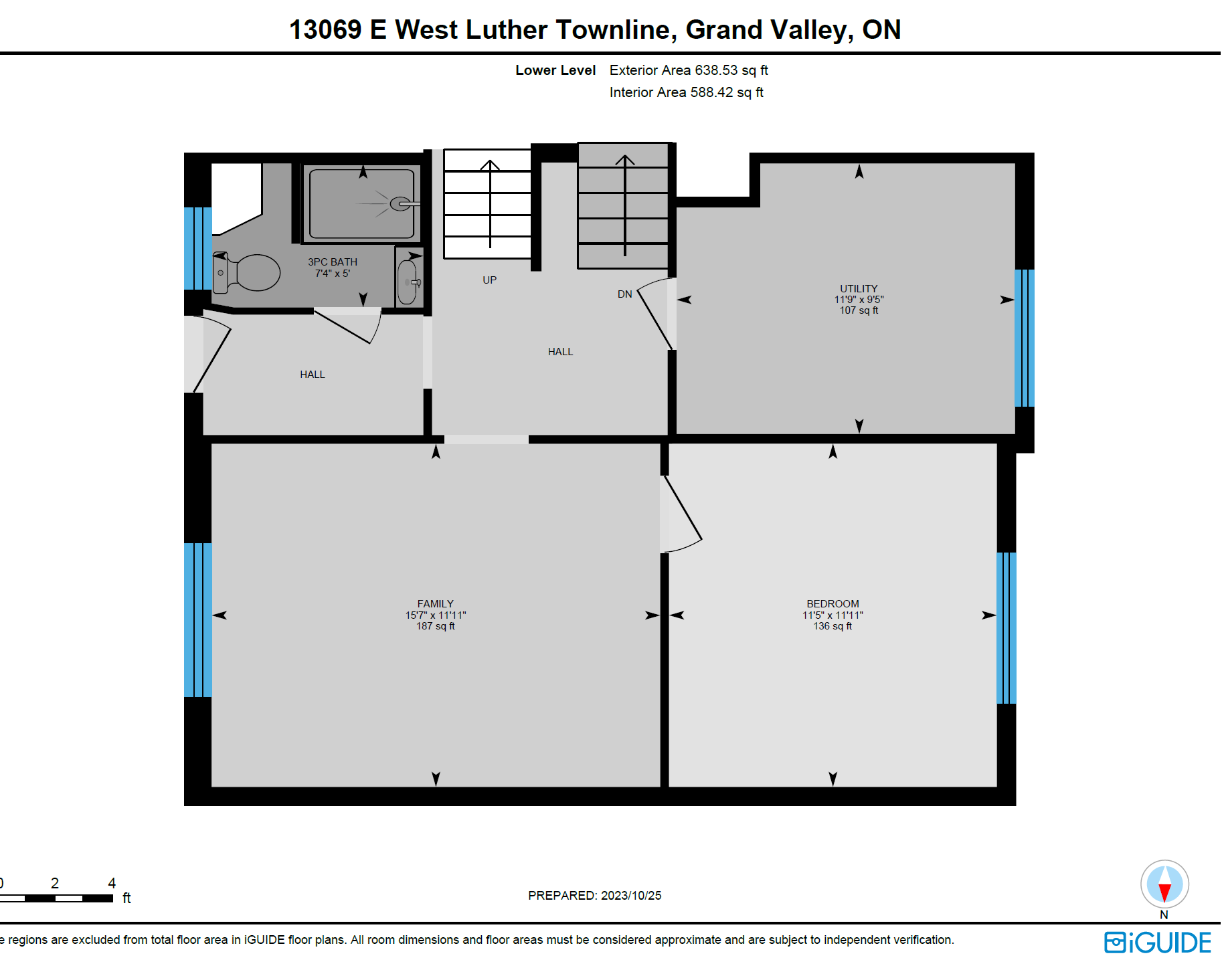 A floor plan of a house in grand valley ontario