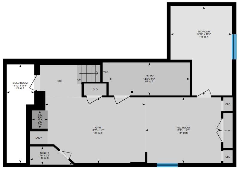 A black and white floor plan of a house