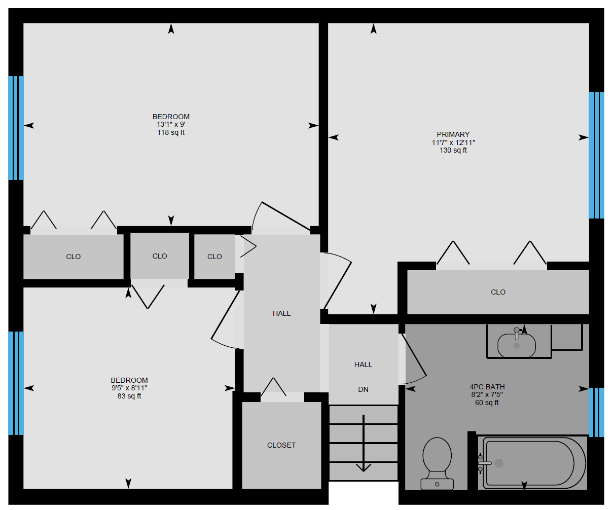 A black and white floor plan of a house