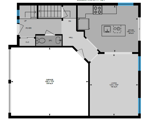 A black and white floor plan of a house