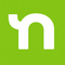 White lowercase “n” on a bright green background