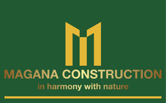 Logo for Magana Construction: gold