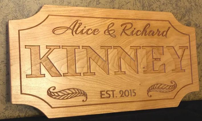 Custom made wedding gift wooden sign