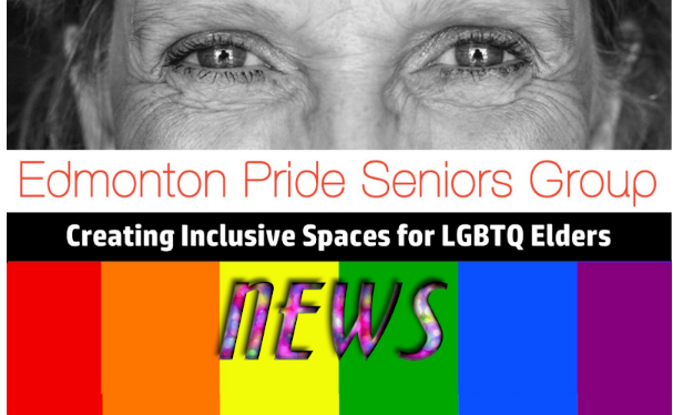 An advertisement for the edmonton pride seniors group
