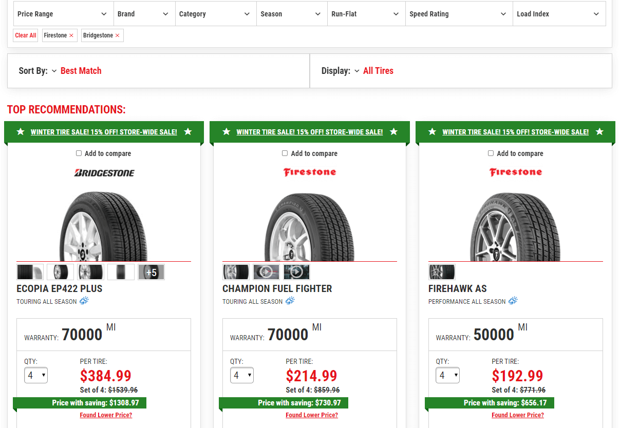Coupon & Tire Rebates