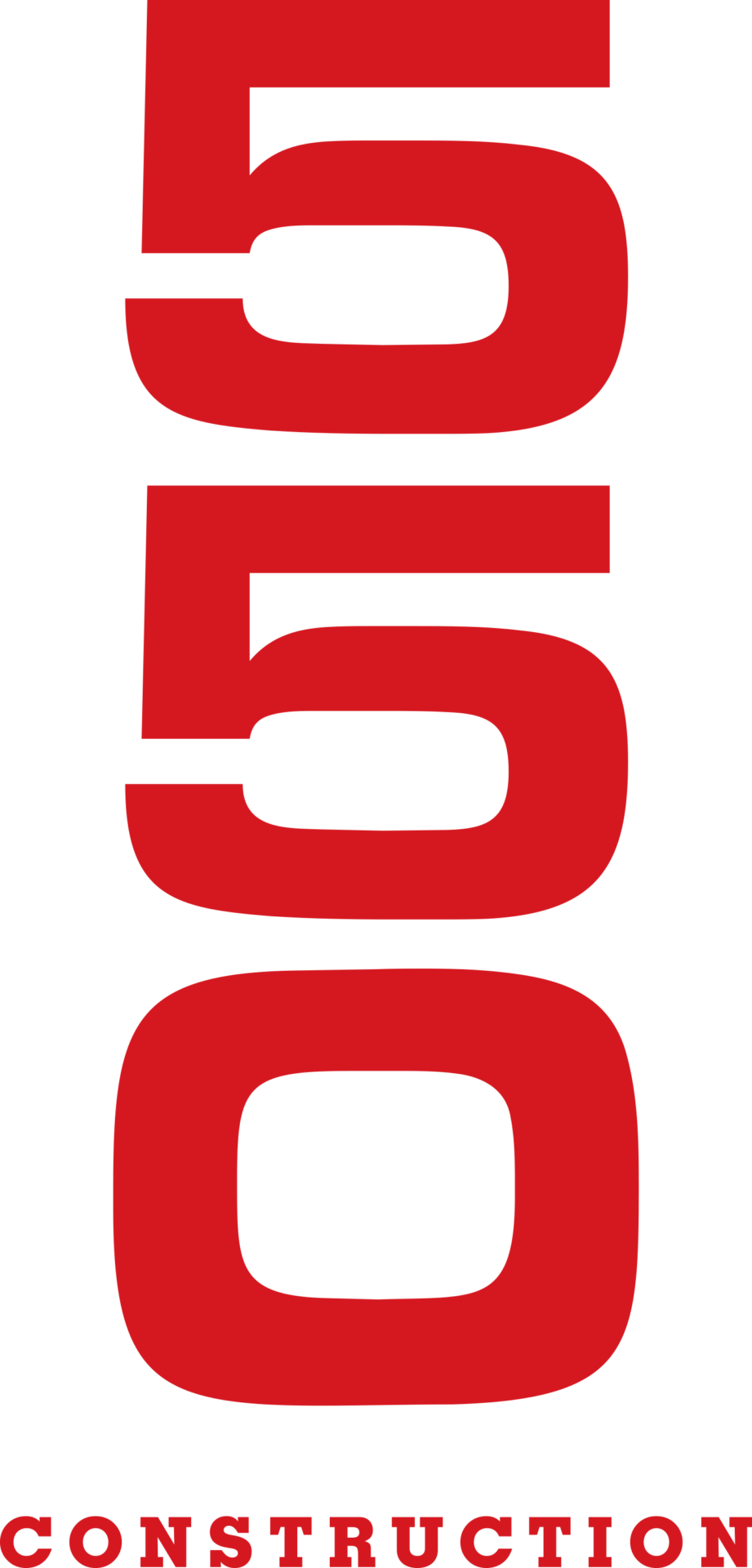 Red &ldquo;5050&rdquo; logo with &ldquo;CONSTRUCTION&rdquo; in black text below