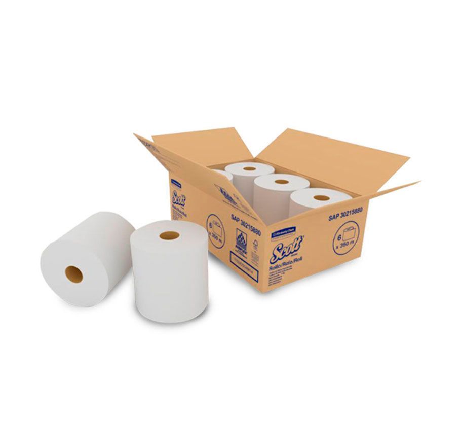Dos rollos de papel higiénico están al lado de una caja de papel higiénico.