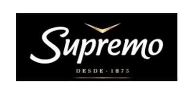 Un logo en blanco y negro para supremo desde 1875