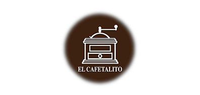 El logo de El Cafetalito muestra un molinillo de café en círculo.