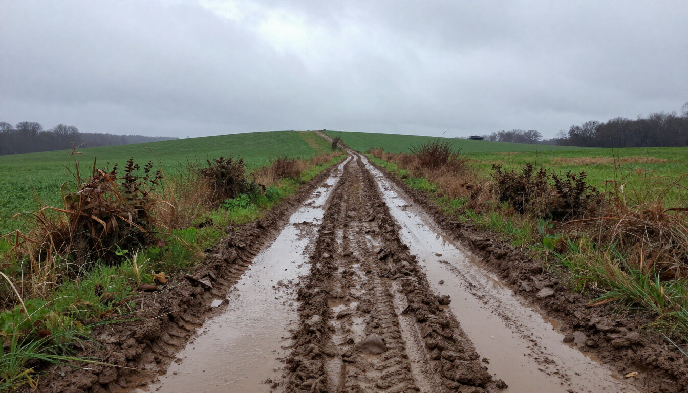 Rutted farm lane in Tennessee