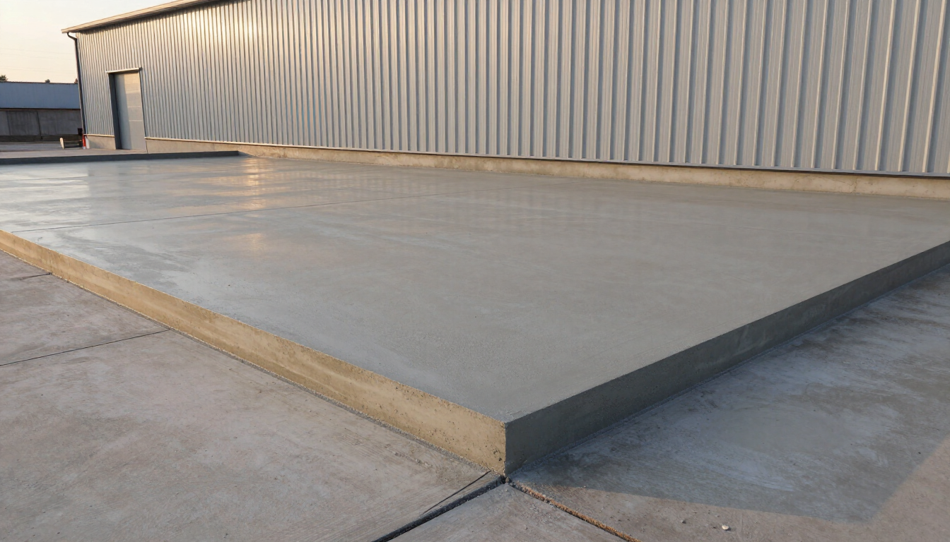 Finished concrete pad