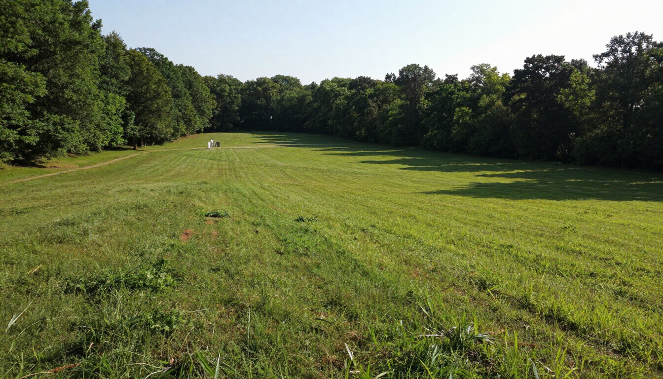 Rural lot with a gentle slope and open area for site planning