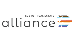 Logo of the LGBTQ+ Real Estate Alliance with 