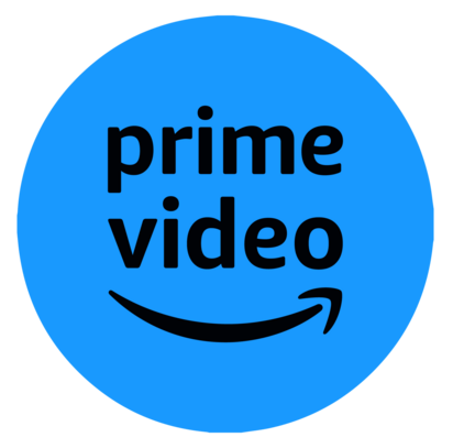 Amazon Prime Video logo on a blue circle with black text and smile arrow