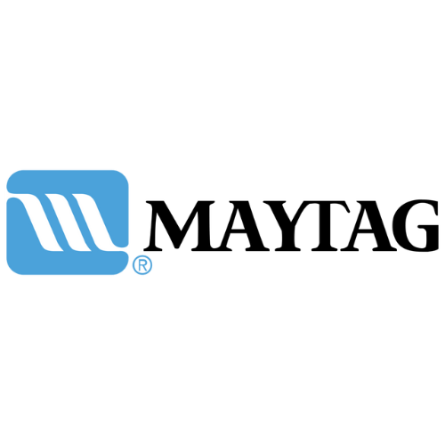 Maytag logo: blue square with white waves,