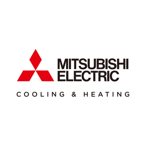 Mitsubishi Electric logo with a red diamond symbol and text