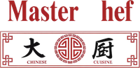 Master Hef Chinese Cuisine logo with red text and Chinese characters on a white background