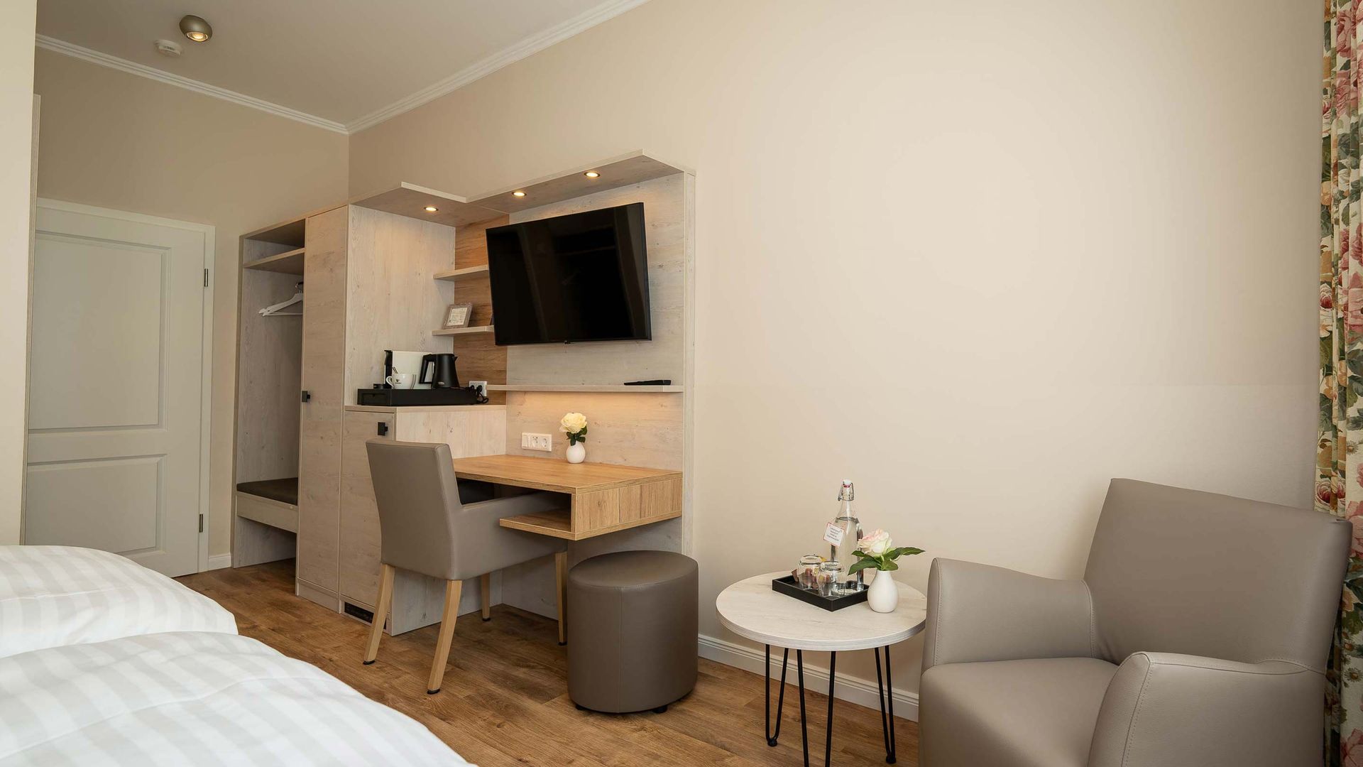 Komfortable Doppelzimmer im Boutique Hotel Rosengarten Hamburg in Poppenbüttel