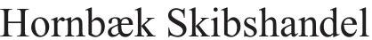 Hornbæk Skibshandel logo