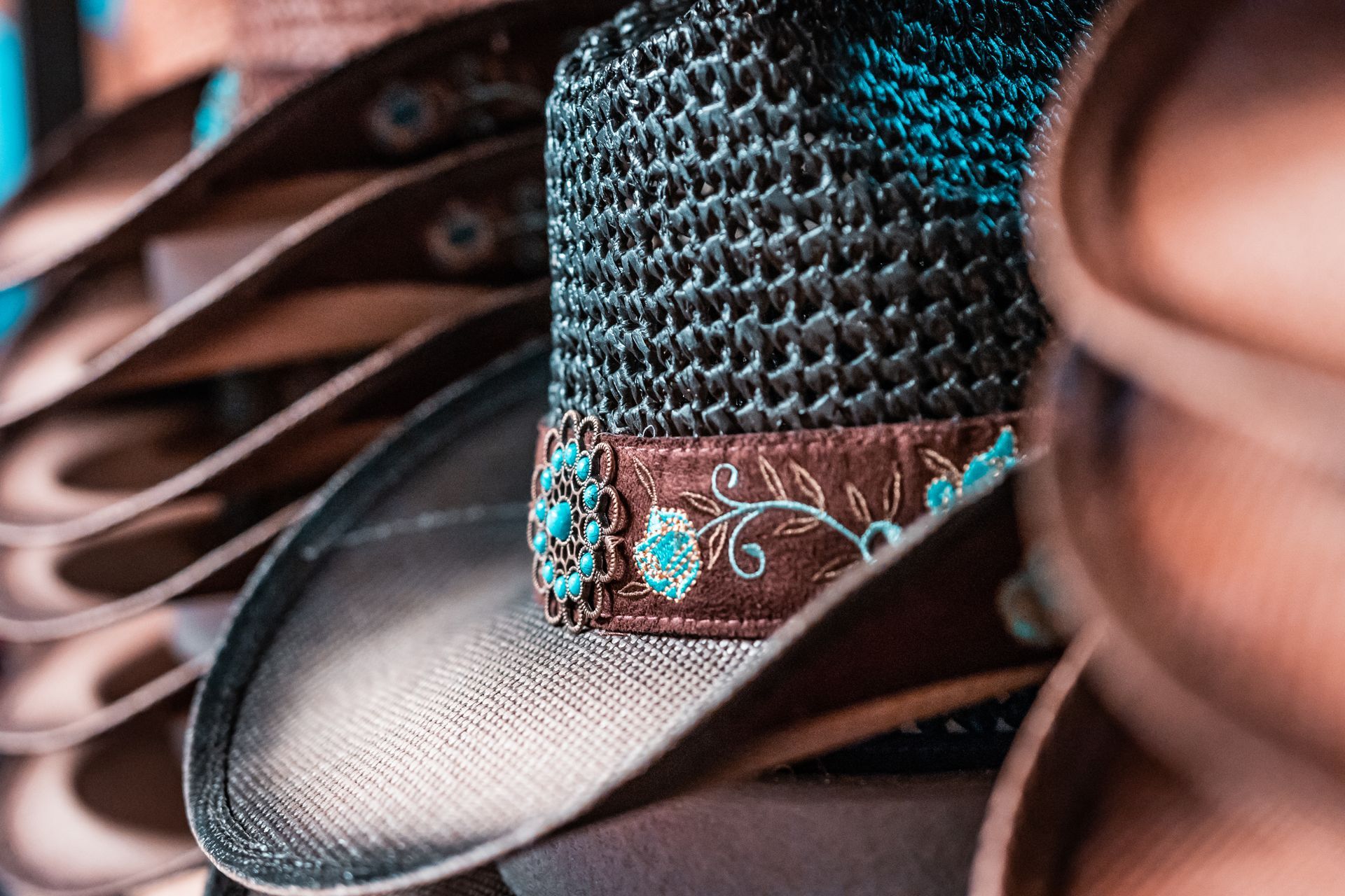Stetson hat med broderi