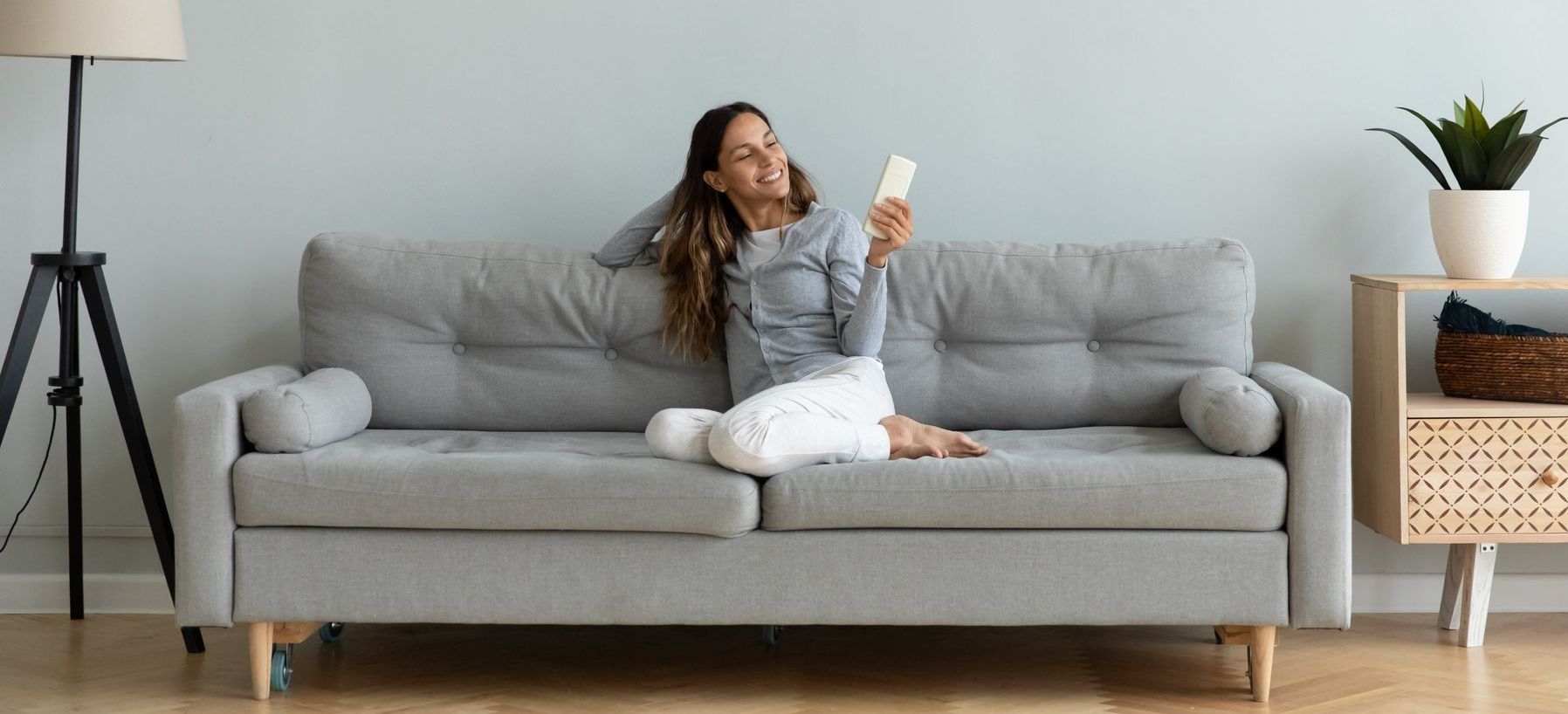 Woman on couch