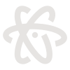 Un logo blanc avec une ombre sur fond blanc.